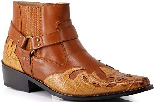 Enzo Romeo Ankle Western Men's Cowboy Boots 