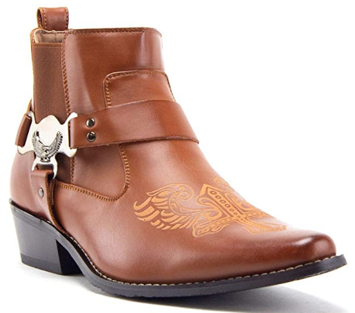 Jazame Western Ankle Cowboy Boots For Men